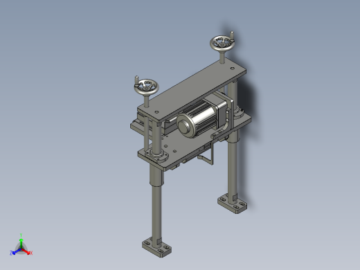 RS-滚胶机面部滚胶机构链轮链条正等轴测缩略图