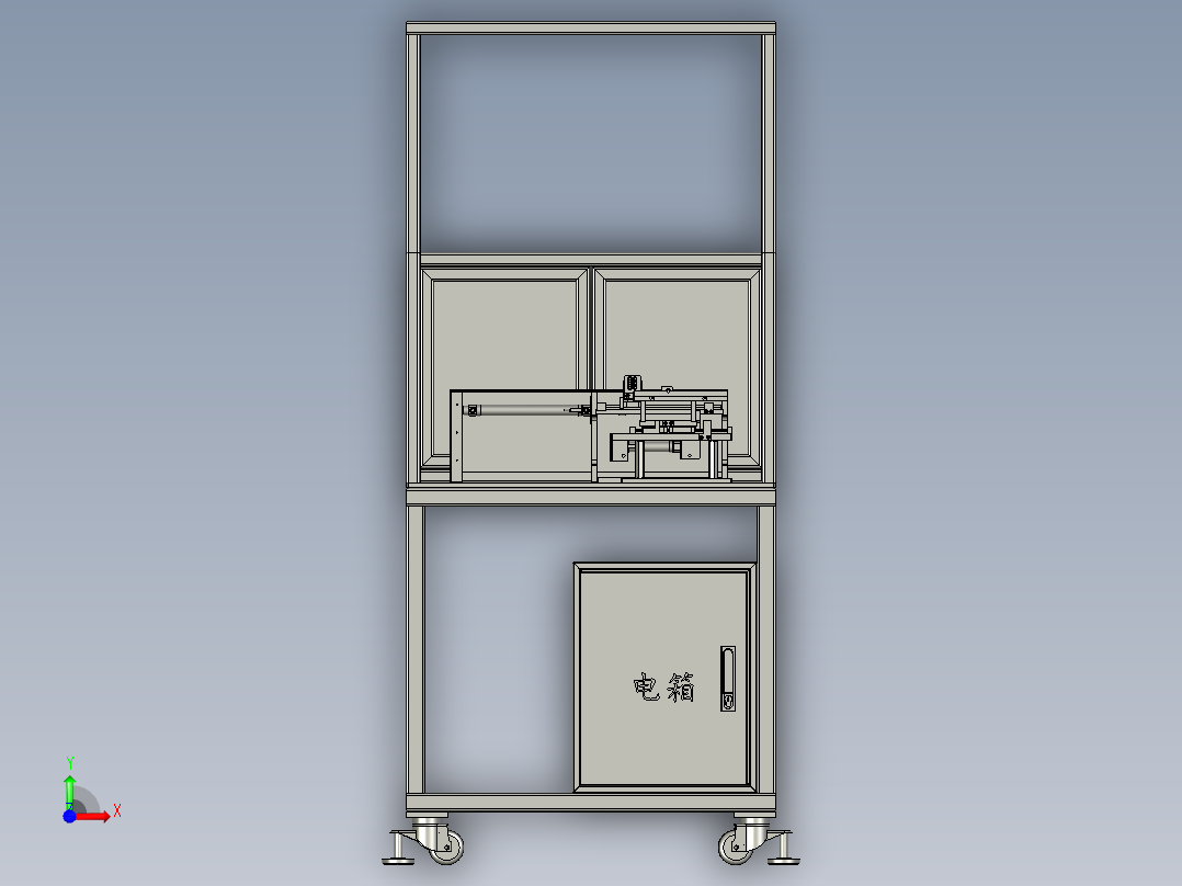 薄型纸皮真空吸附工装前视图