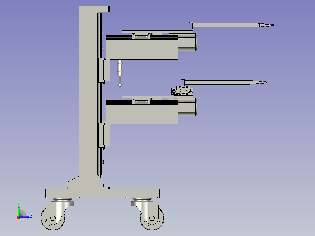 新零售用货物升降装置左视图