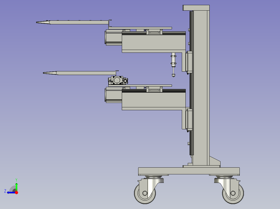 新零售用货物升降装置右视图