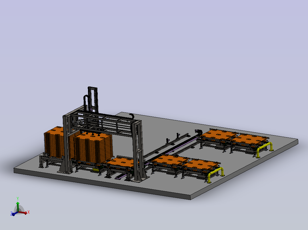 下线码垛输送线主视图