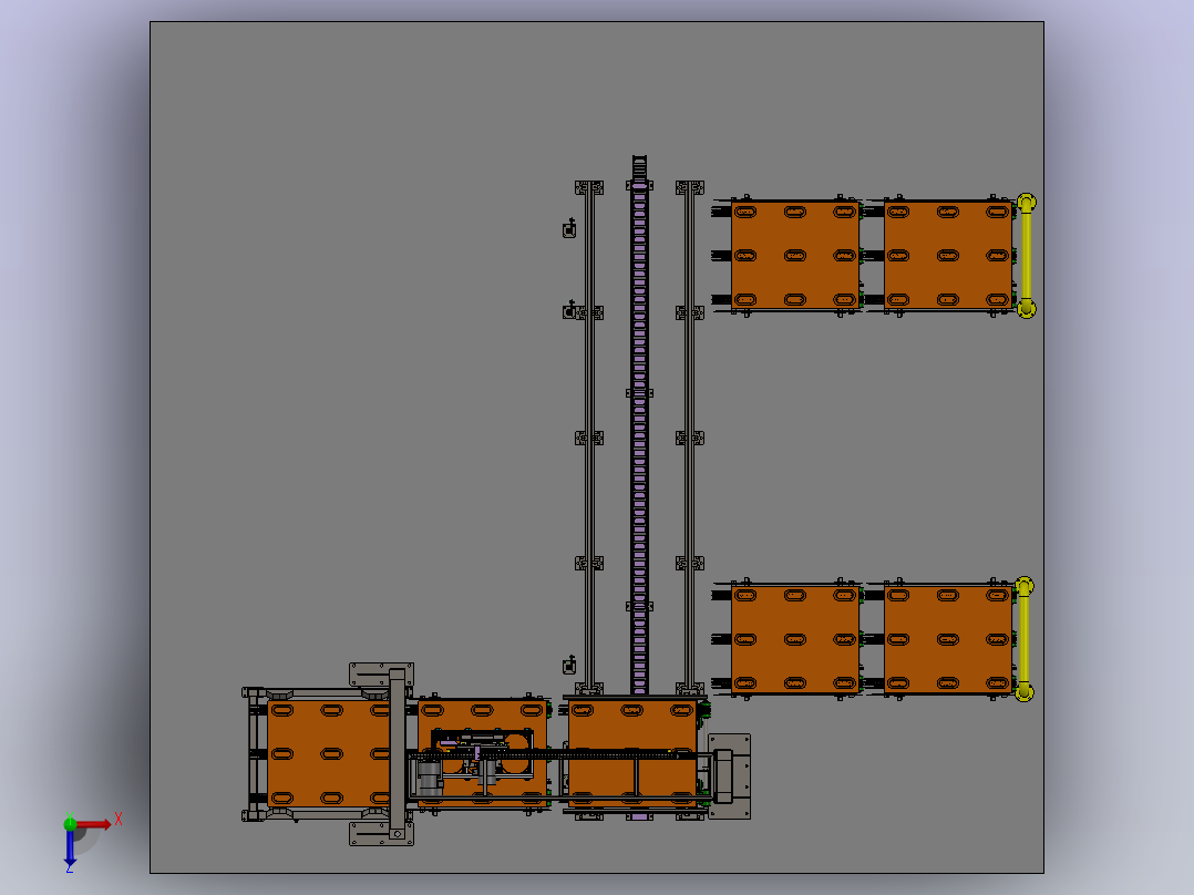 下线码垛输送线俯视图