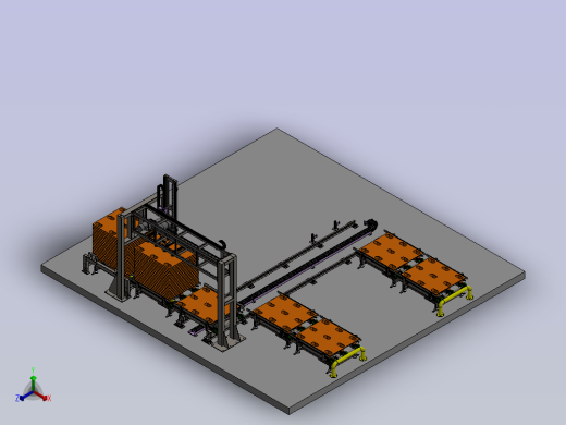 下线码垛输送线正等轴测缩略图