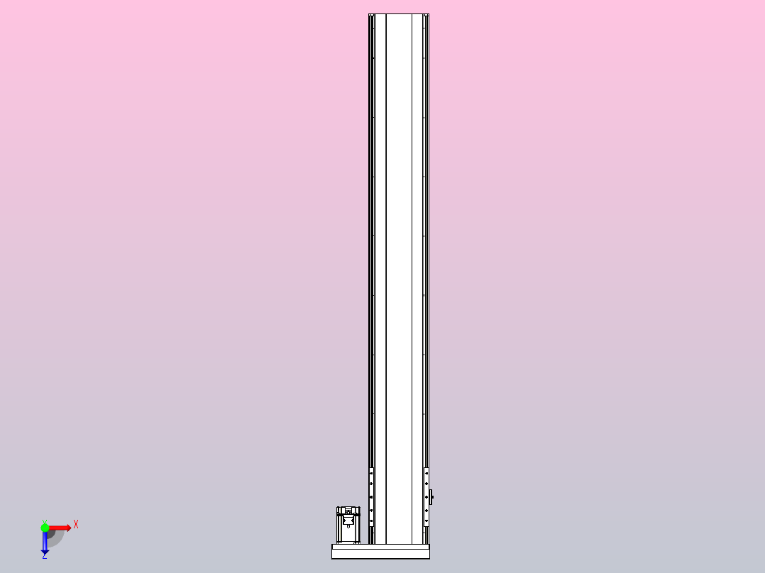 日规模组半封闭丝杆TPA-HNR-202D-2510C-L1450-ML-Y-P75-N3俯视图