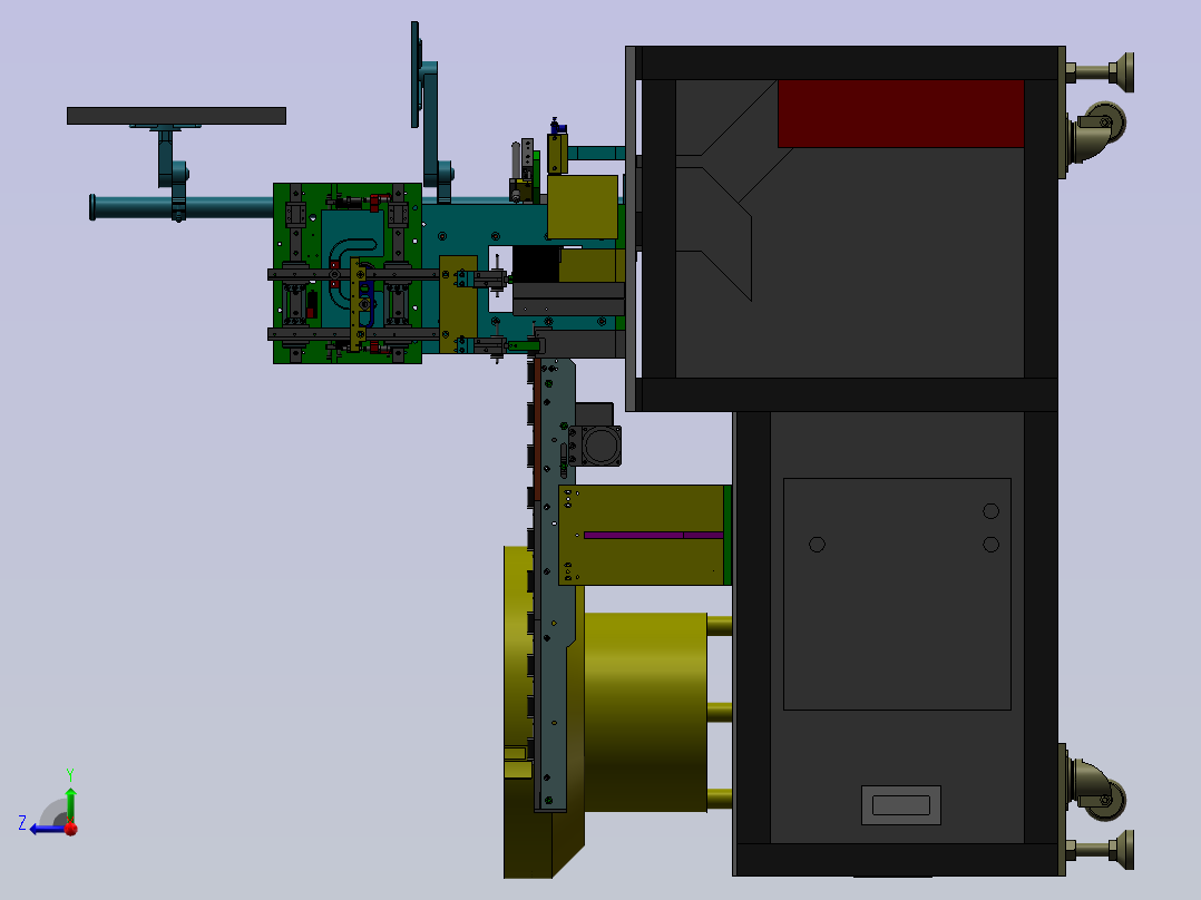 双轴马达磁性检测机 sw18右视图