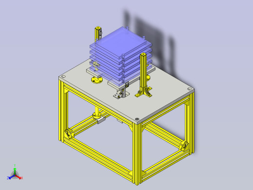 一款上下间距进给机构3D