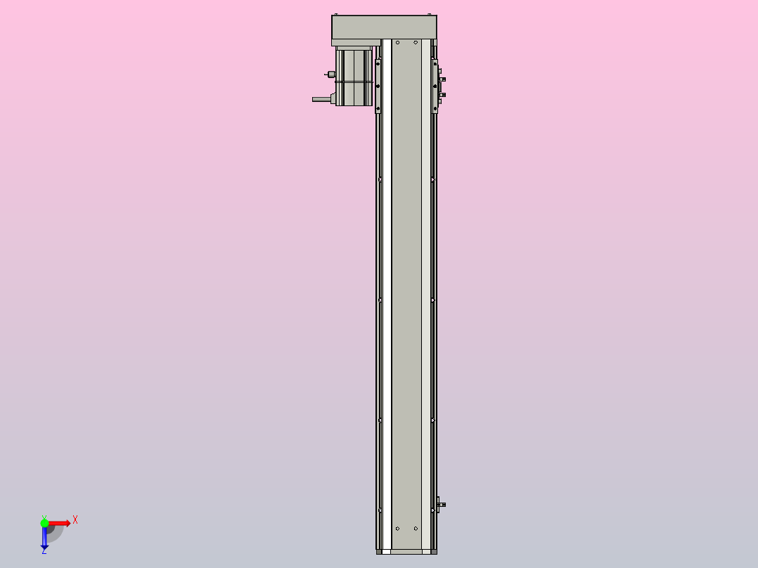 SYS12-BL-650-200W滚珠花健、支撑座、滚珠丝杠、交叉导轨、直线模组.STEP俯视图