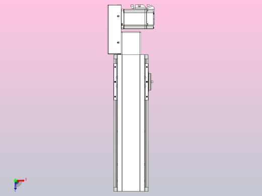 皮带直线轴半封闭可选导轨TPA-HNB-105D-90-L200-MR-Y-P20-N3俯视缩略图