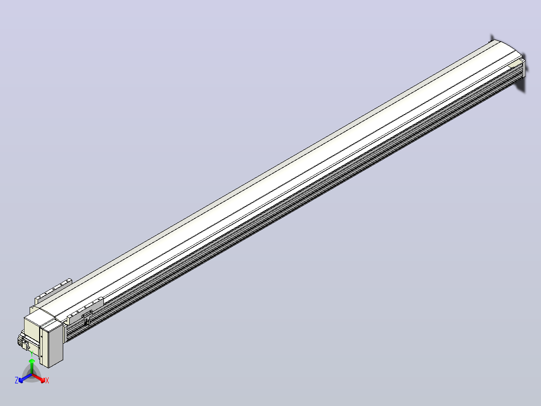 皮带直线轴半封闭可选导轨TPA-HNB-202D-140-L2350-RP-C-P75-N3主视图