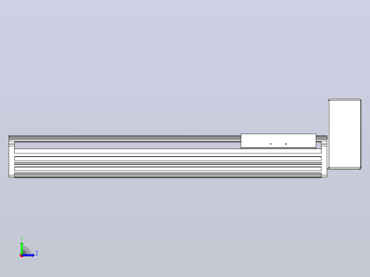 皮带直线轴半封闭可选导轨TPA-HNB-202D-140-L500-LU-Y-P75-N3左视缩略图
