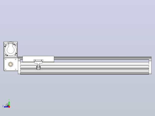 皮带直线轴半封闭可选导轨TPA-HNB-202D-140-L500-LU-Y-P75-N3右视缩略图