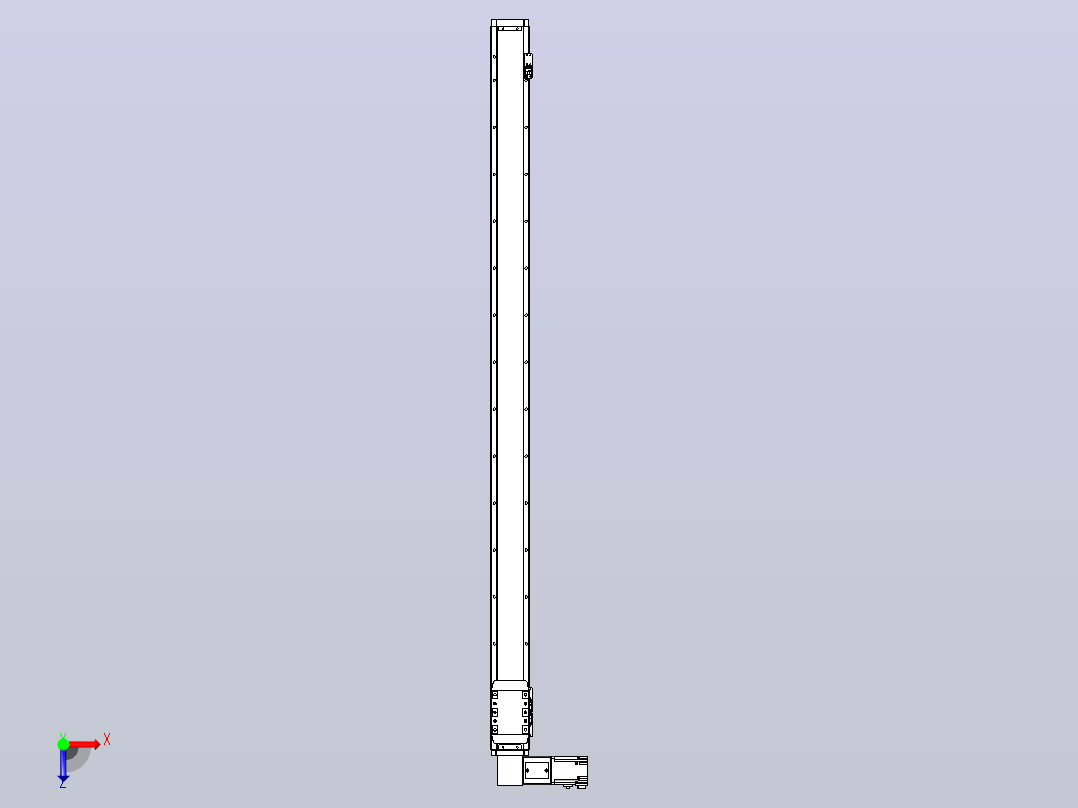 机器人皮带驱动直线轴TPA-GCB-80-P60-L1350-DL-M20-N3俯视图