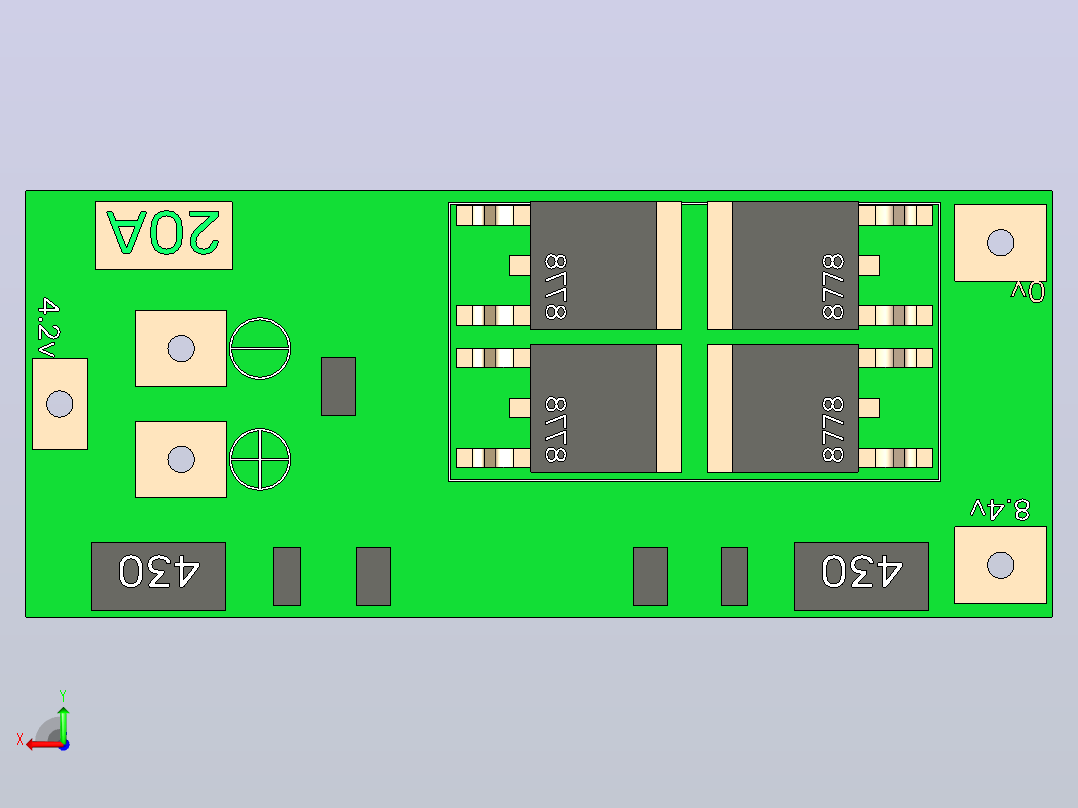 BMS 2S 20A（平衡版）后视图