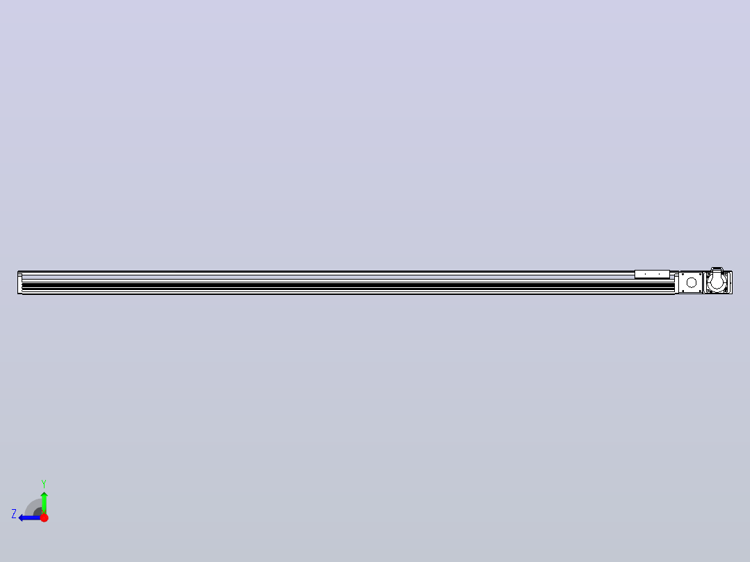 皮带直线轴半封闭可选导轨TPA-HNB-110D-90-L1700-MR-C-P40-N3右视图