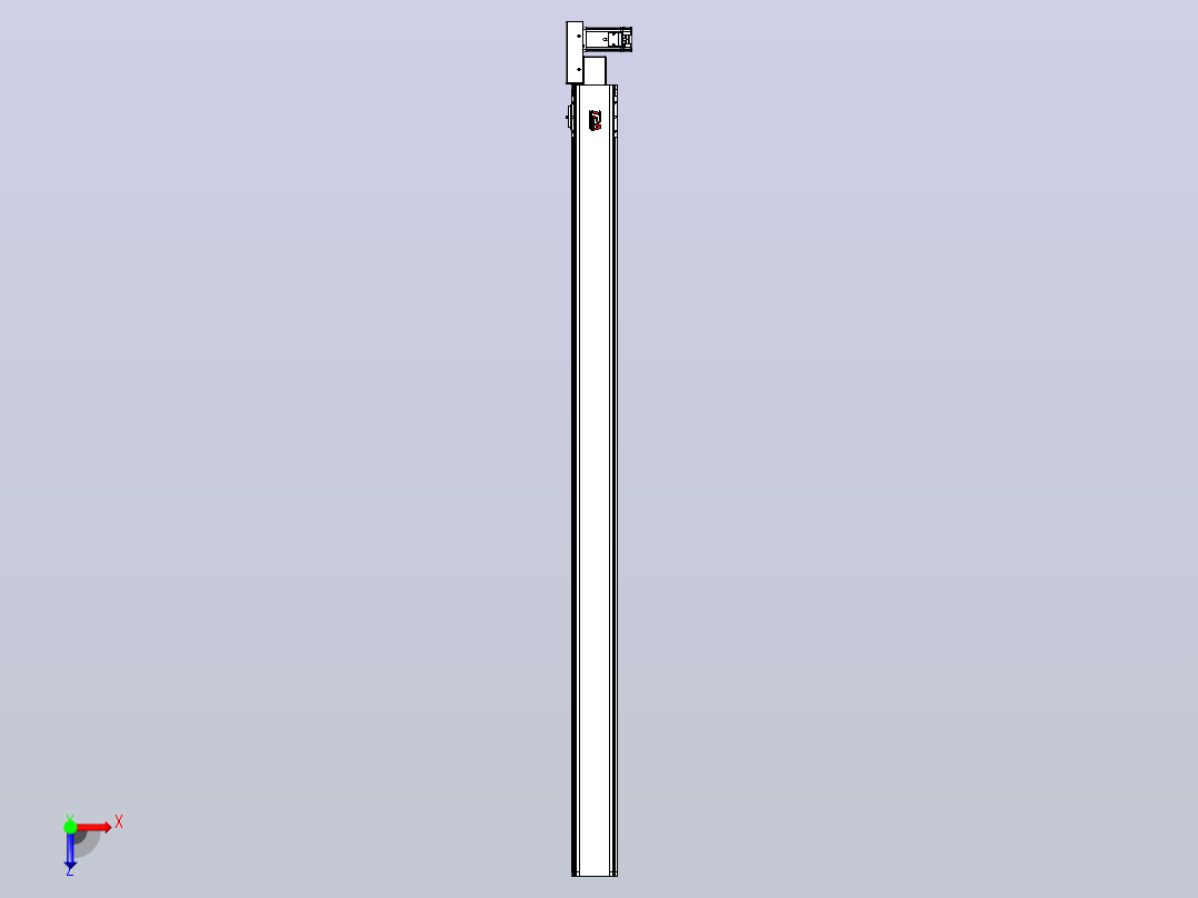 皮带直线轴半封闭可选导轨TPA-HNB-110D-90-L1700-MR-C-P40-N3俯视图