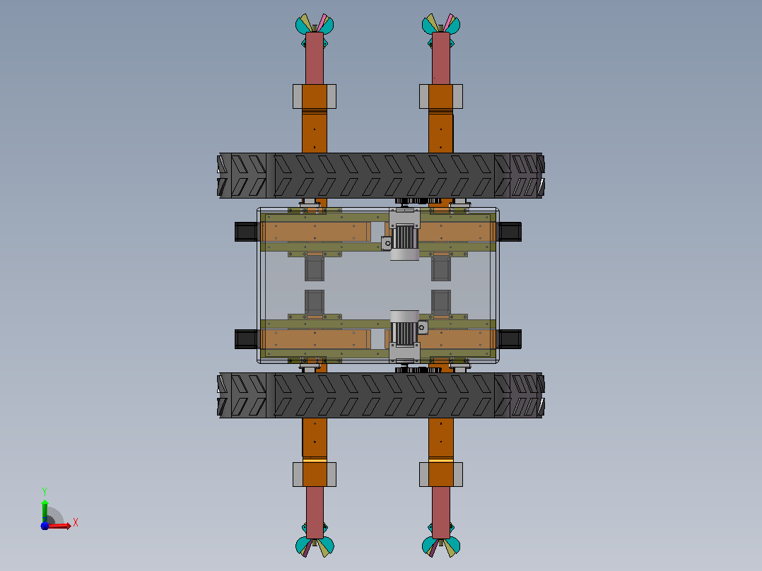 草莓采摘机（SW+CAD+说明书）前视图