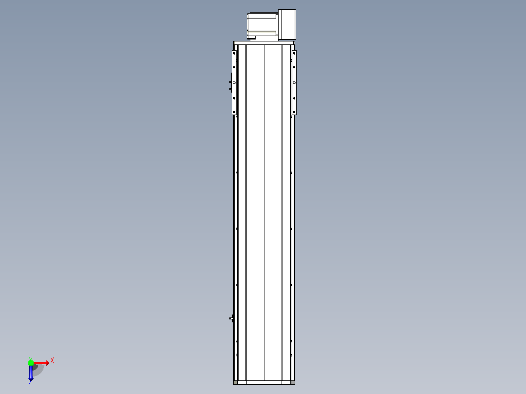 MTB22M标准皮带滑台[MTB22M-L40-850-LU-P75-C3]俯视图