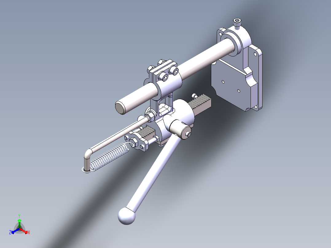手动压力机 SW2016正等轴测图