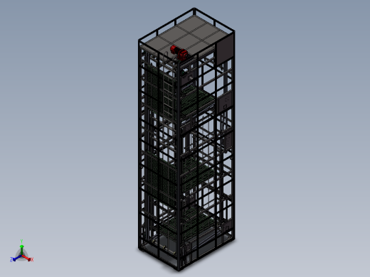 C型连续式升降机 3D图纸 机械设计自动化3D模型step格式文件
