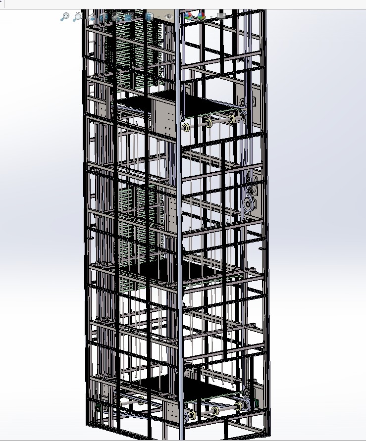 C型连续式升降机 3D图纸 机械设计自动化3D模型step格式文件