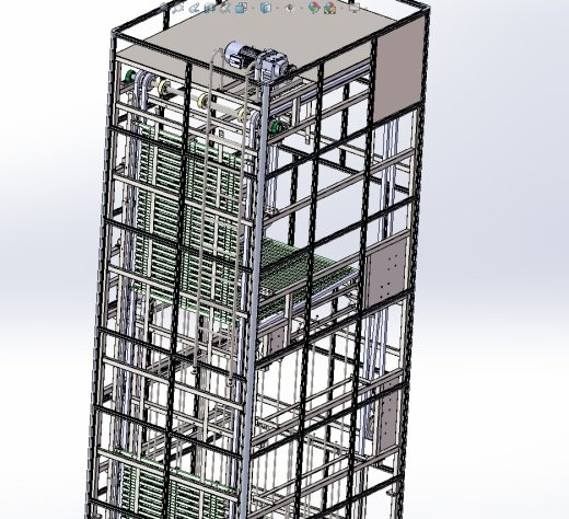 C型连续式升降机 3D图纸 机械设计自动化3D模型step格式文件缩略图