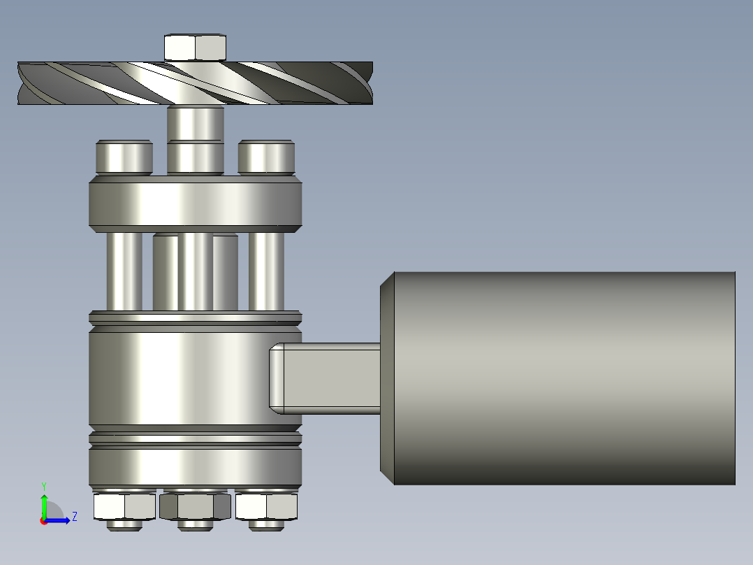 手动打磨机3D模型左视图