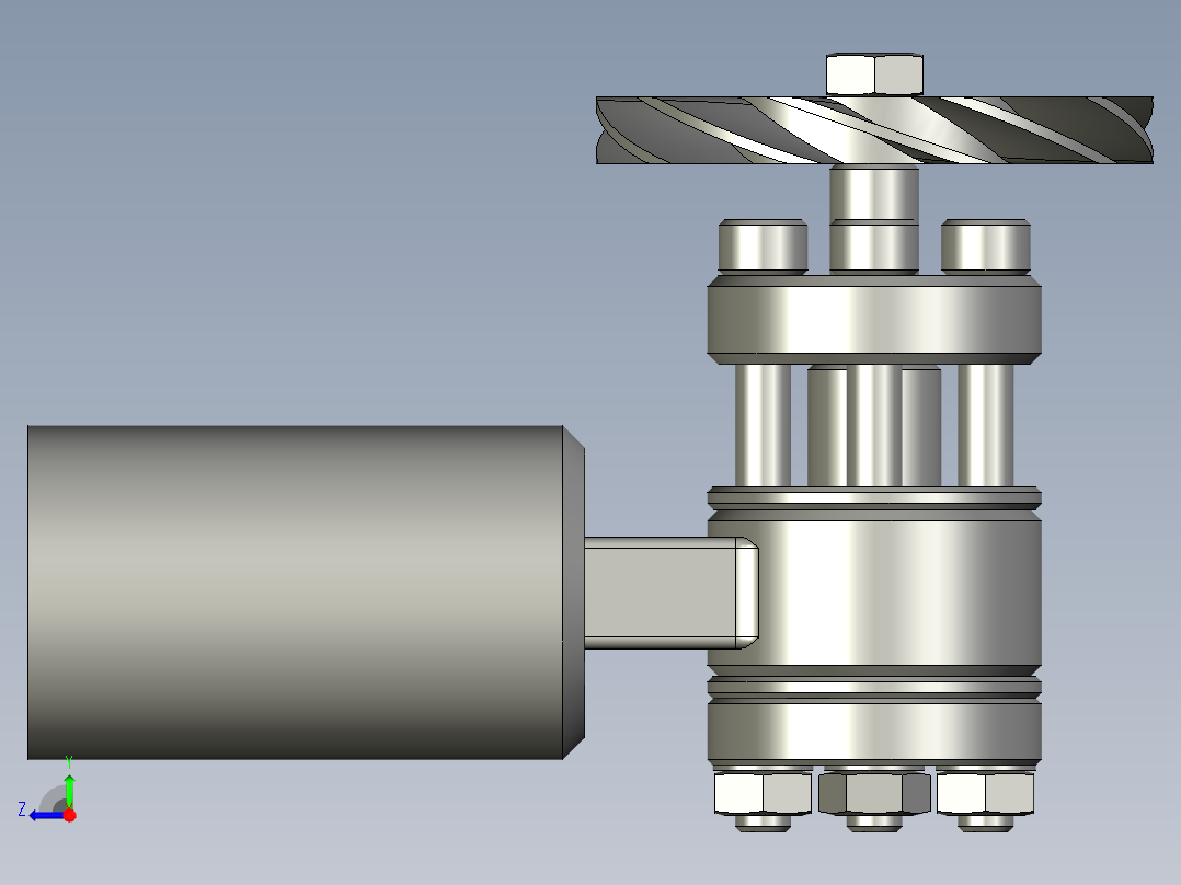 手动打磨机3D模型右视图