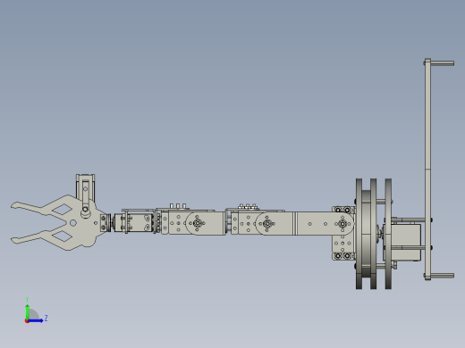6自由度旋转云台机械臂组装资料及图纸左视缩略图