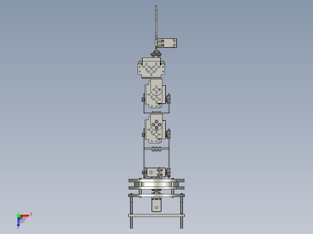 6自由度旋转云台机械臂组装资料及图纸俯视图