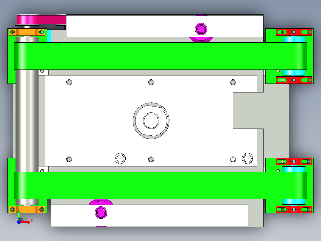 A31_顶升定位输送带结构图前视图