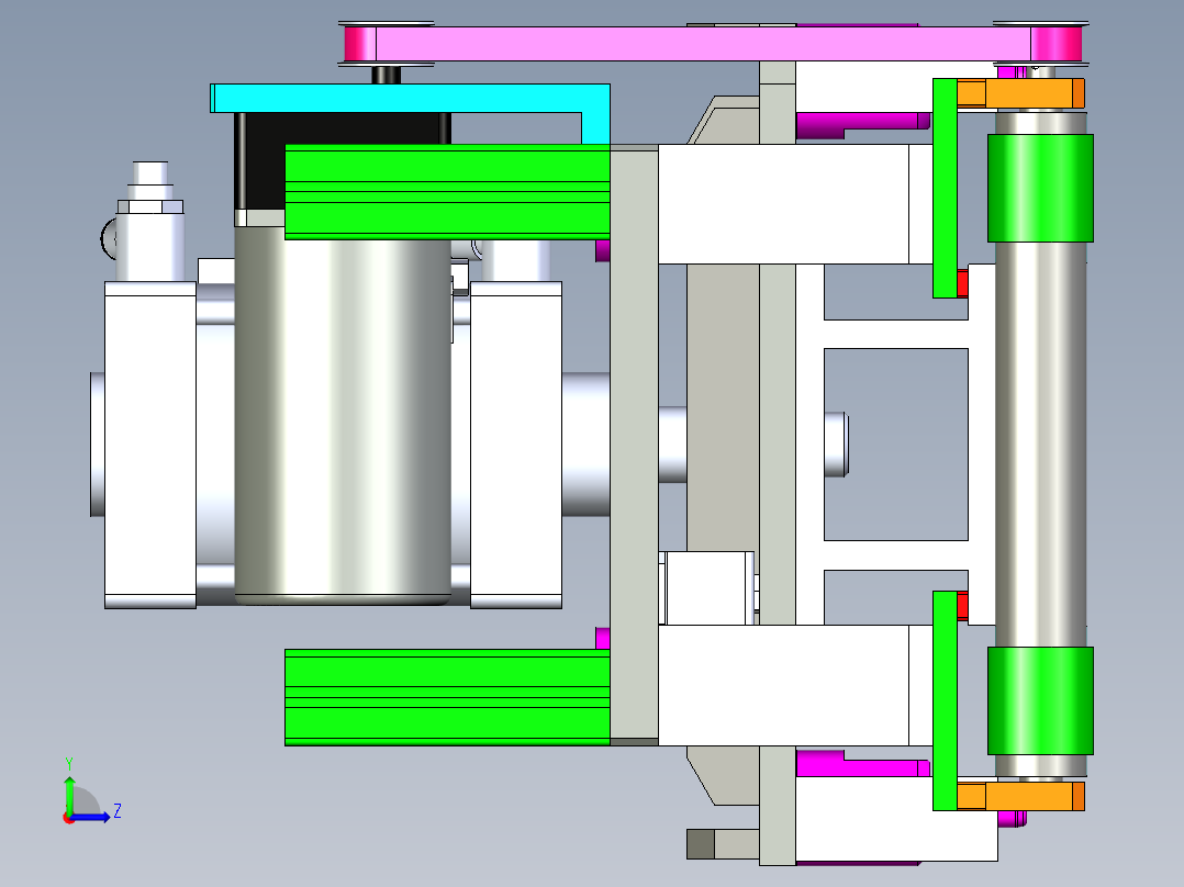 A31_顶升定位输送带结构图左视图