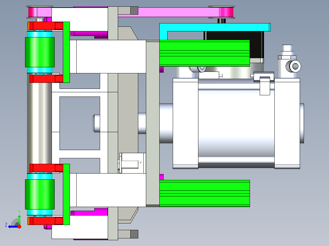 A31_顶升定位输送带结构图右视图