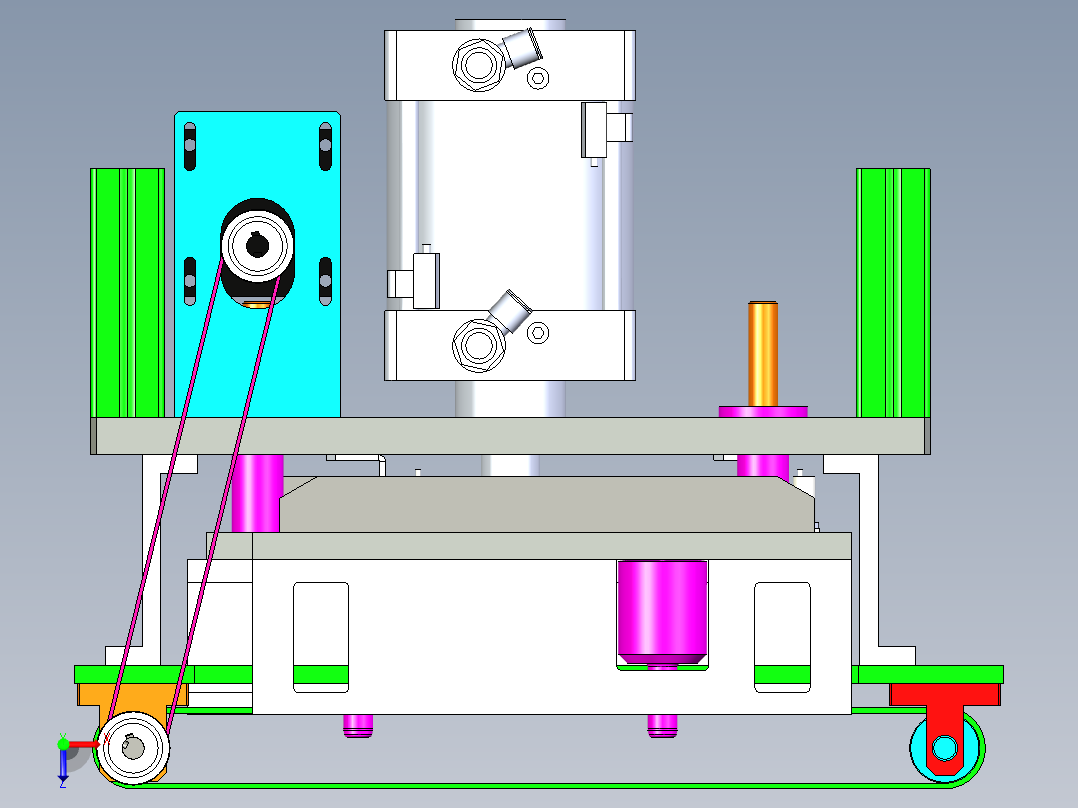 A31_顶升定位输送带结构图俯视图