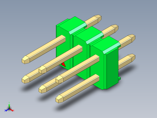 彩色公头100mil（2.54mm）系列-DS1021_green_2x03p_100mil_Type1_rev1.0