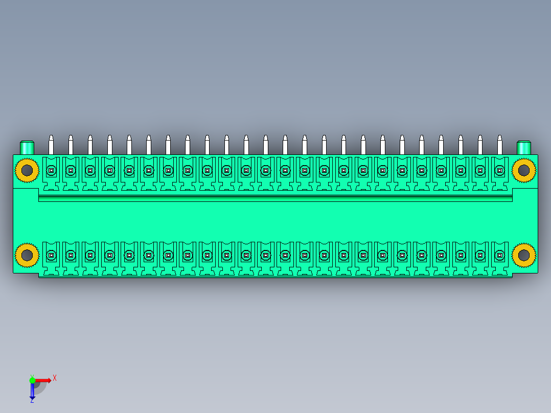 DEGSON 15EDG（公头） 3.5mm 螺钉锁紧，插拔式接线端子 FullPack-15EDGRTM-3.5-48P-14-00AH俯视图