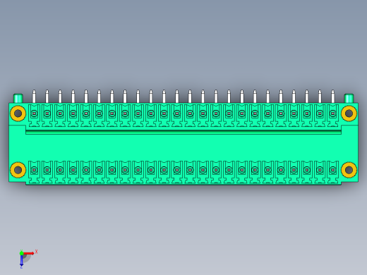 DEGSON 15EDG（公头） 3.5mm 螺钉锁紧，插拔式接线端子 FullPack-15EDGRTM-3.5-48P-14-00AH俯视缩略图