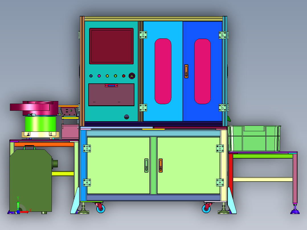 电动车总成插头镭射刻字机前视图
