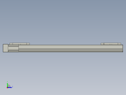 直线模组LHC17-S1000-L设计图纸左视缩略图