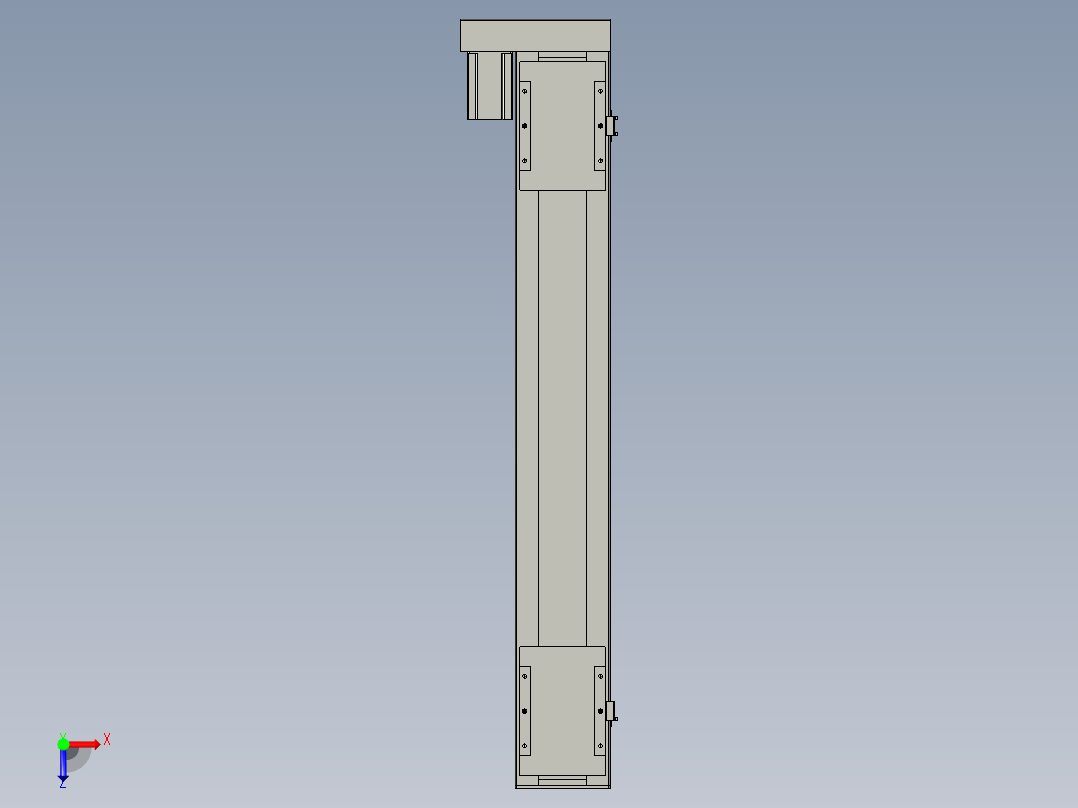 直线模组LHC17-S1000-L设计图纸俯视图