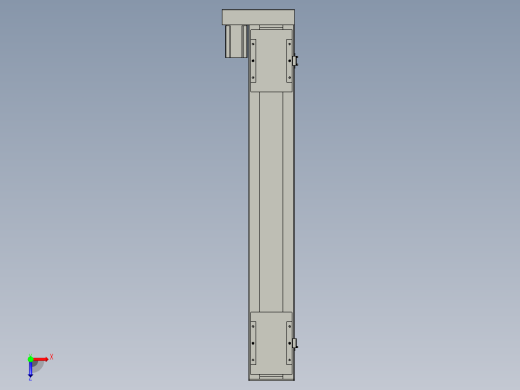直线模组LHC17-S1000-L设计图纸俯视缩略图