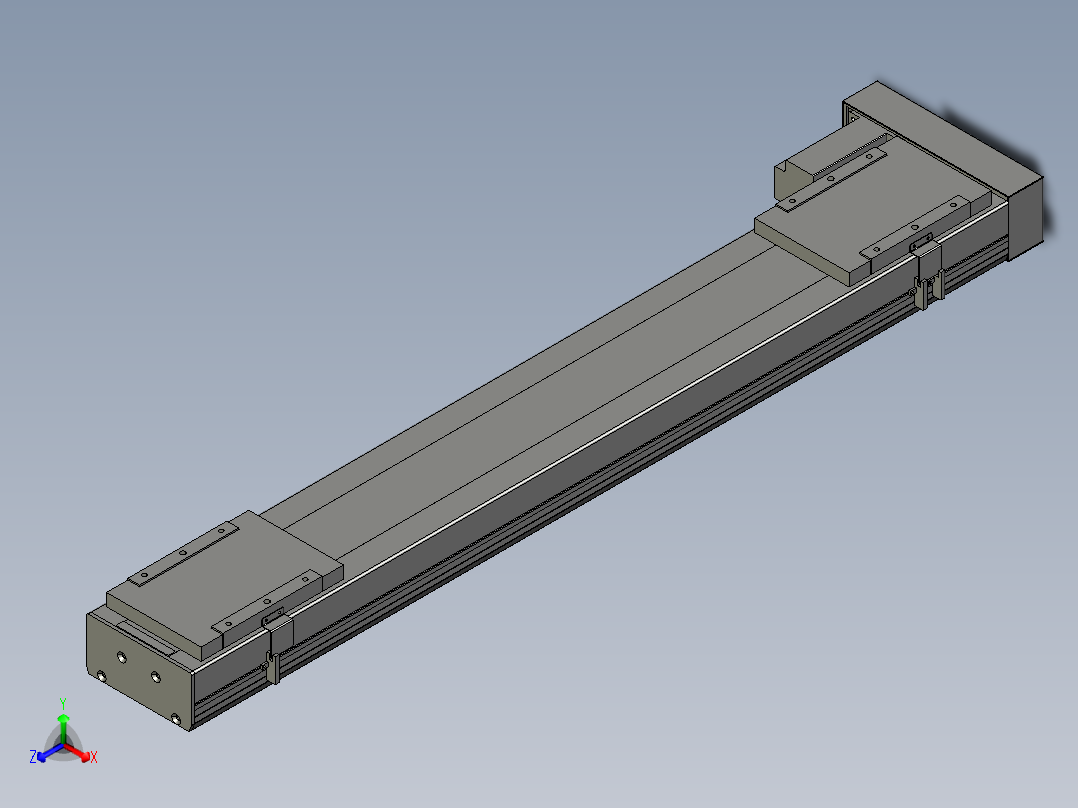 直线模组LHC17-S1000-L设计图纸正等轴测图