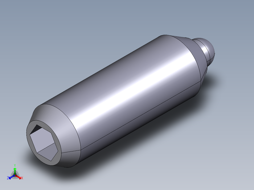 定位柱(輕荷重)(內六角)2203-3D多系列多零件图纸模型主视图