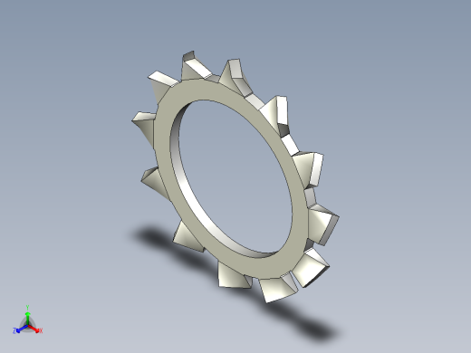 垫圈 外牙锁 公制-EXTERNAL TOOTH LOCK WASHER for M16 SCREW.x_t正等轴测缩略图