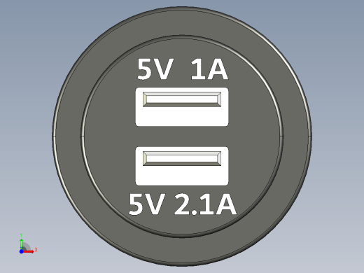 12v usb插座前视缩略图