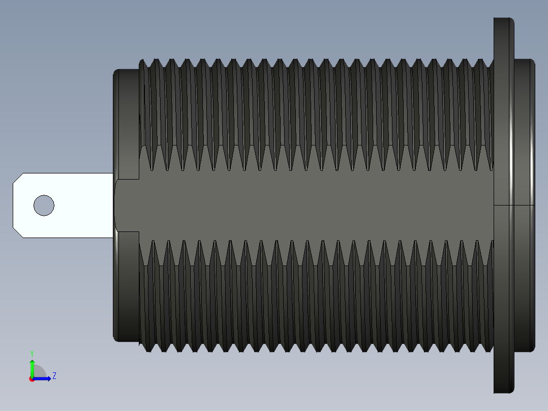 12v usb插座左视图
