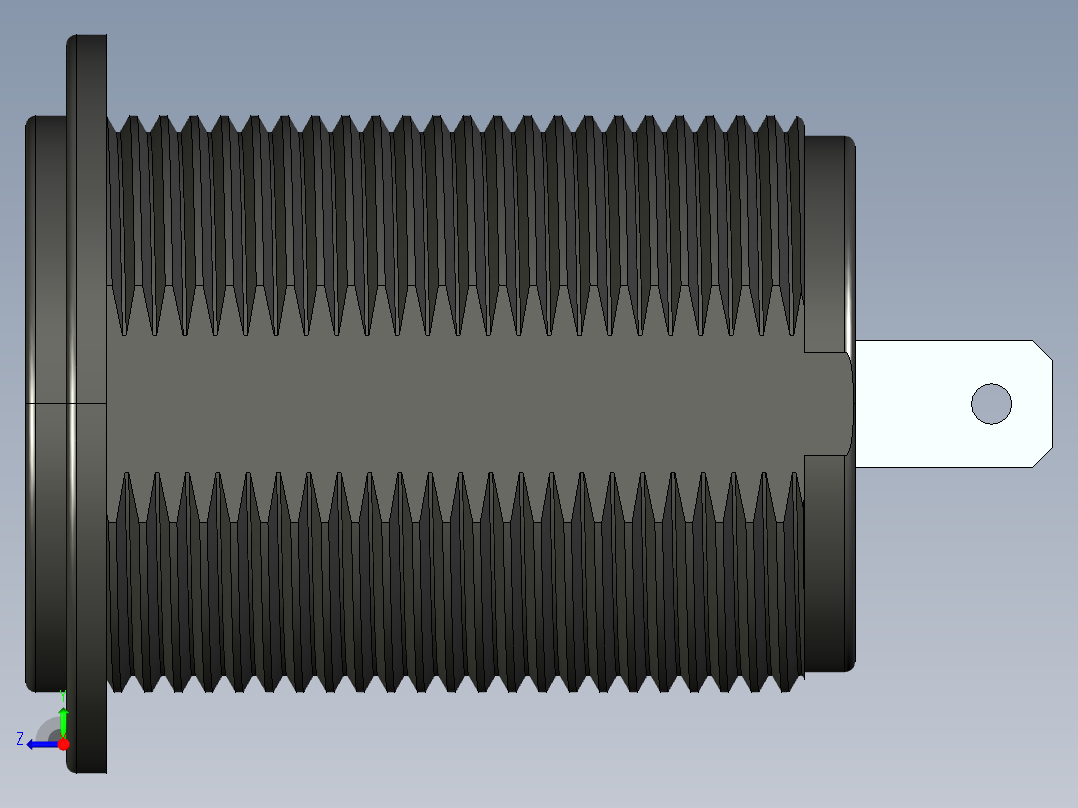 12v usb插座右视图