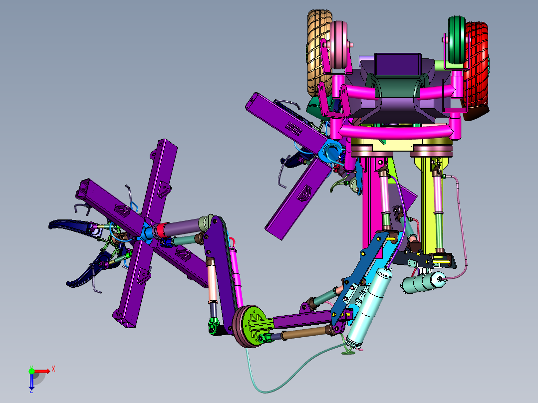外星探索抓手小车俯视图