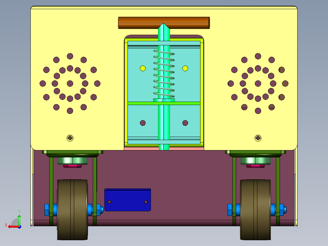 无人驾驶物流配送车后视图