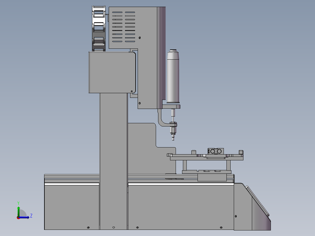 桌面式自动锁螺丝机3D图纸左视图