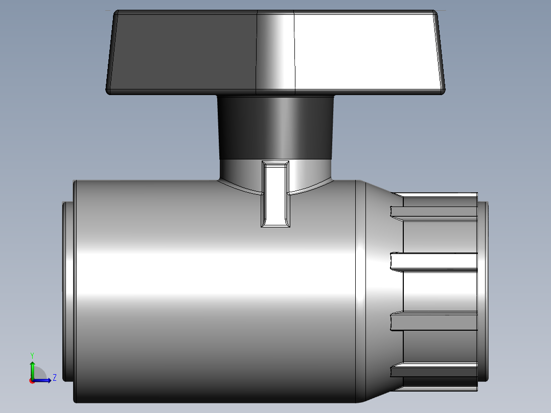 PVC公制管件-25 Ball Valve左视图